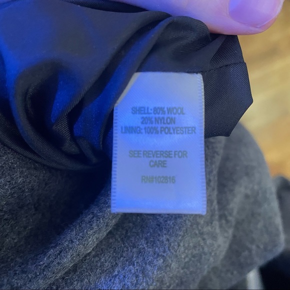 Garnet Hill Grey Peacoat Size 10 - Picture 3 of 5
